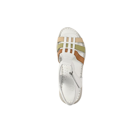 Sandale casual, dama, ANNA VIOTTI, D60-336 alb, piele naturala